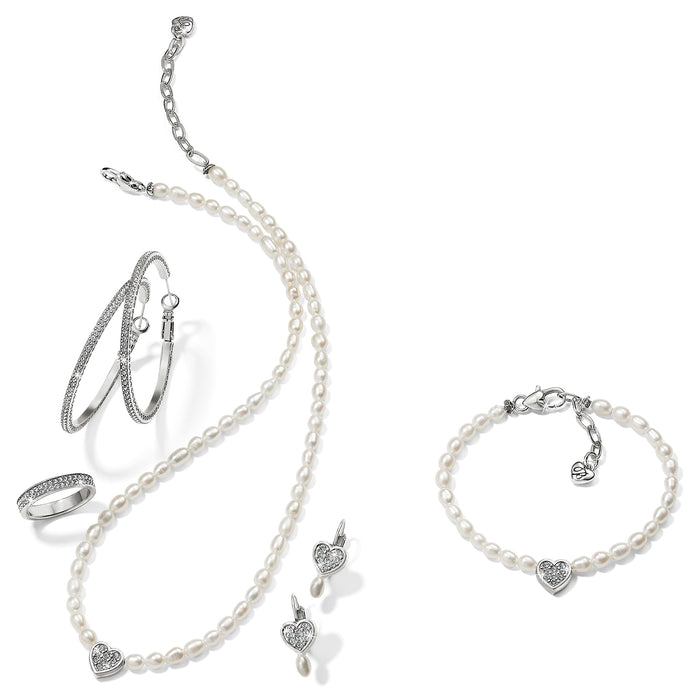 Meridian Zenith Heart Pearl Leverback