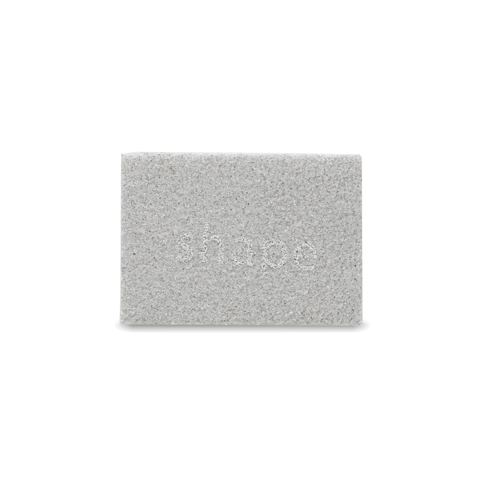 Grey mini nail buffer block, shape side