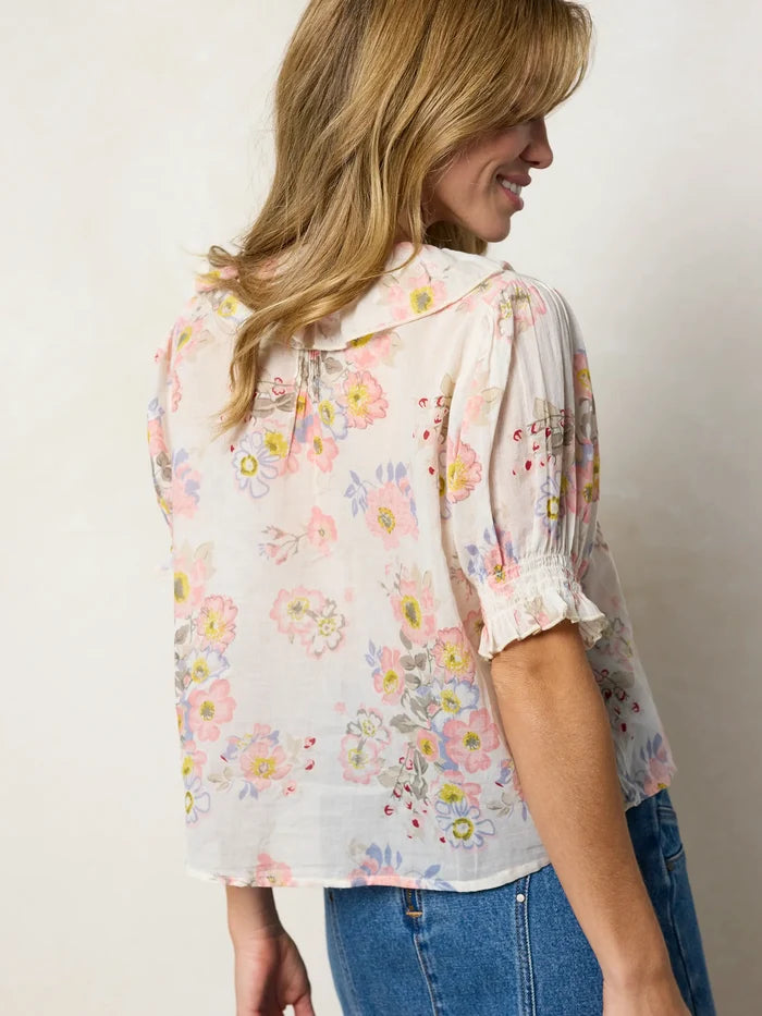 My Favorite Cotton Top - Pink Painted Peonies-view 5