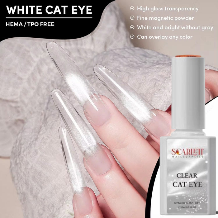 NEW Super White Clear Moonlight Cat Eye 15ml
