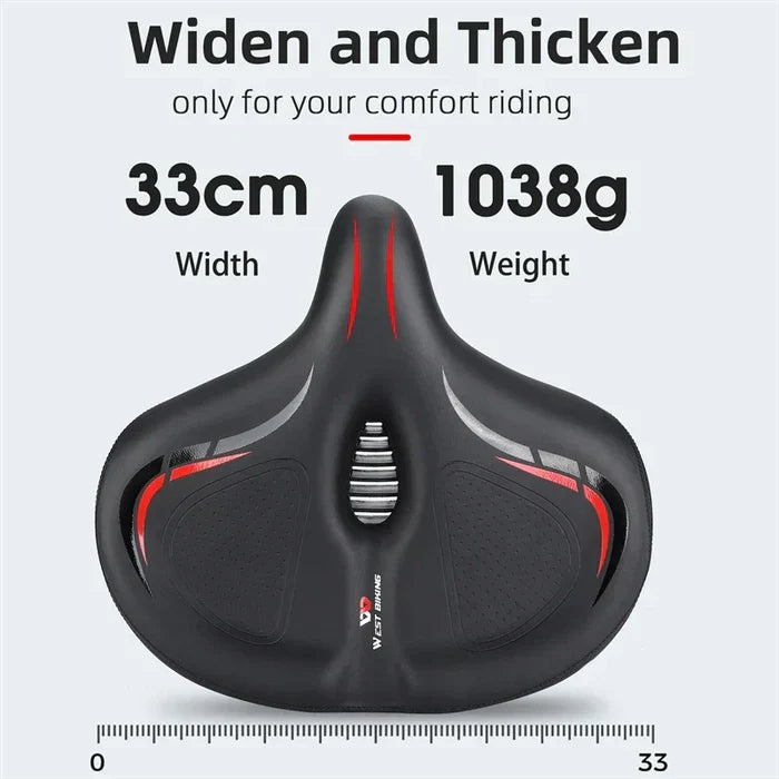 NNEOBA Oversized Comfort Bike Seat for Electric, MTB, and Stationary Bikes