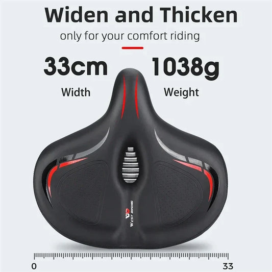 NNEOBA Oversized Comfort Bike Seat for Electric, MTB, and Stationary Bikes