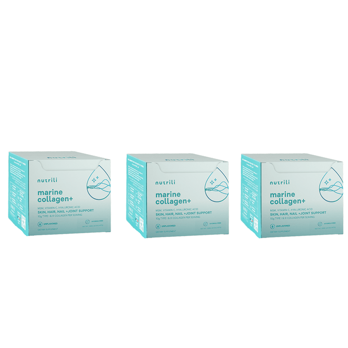 Nutrili Marine Collagen+ 24 Servings Unflavored 3 Pack Set - Beauty Tribe