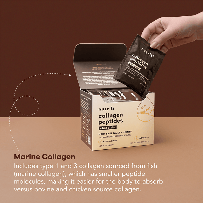 Nutrili Marine Collagen Peptides 24 servings Chocolate - Beauty Tribe