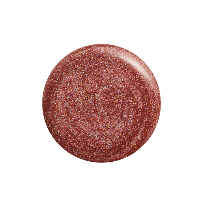 Oasis red orange holographic nail polish color swatch