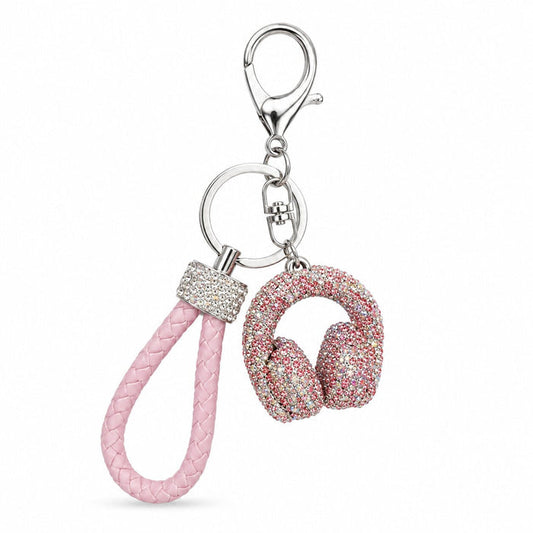 On Repeat Crystal Headphone Bag Charm