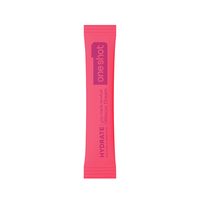 Oneshot Hydrate Electrolyte & Vitamin Drink Mix Hibiscus Dream (14 Sticks) - Beauty Tribe