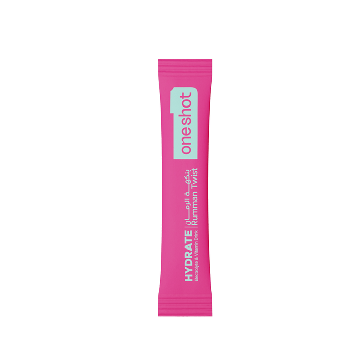 Oneshot Hydrate Electrolyte & Vitamin Drink Mix Rumman Twist (14 Sticks) - Beauty Tribe