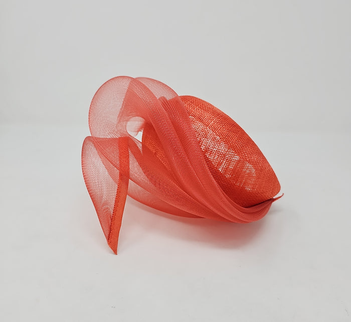 Orange Mesh Stacked Net Hairband Fascinator