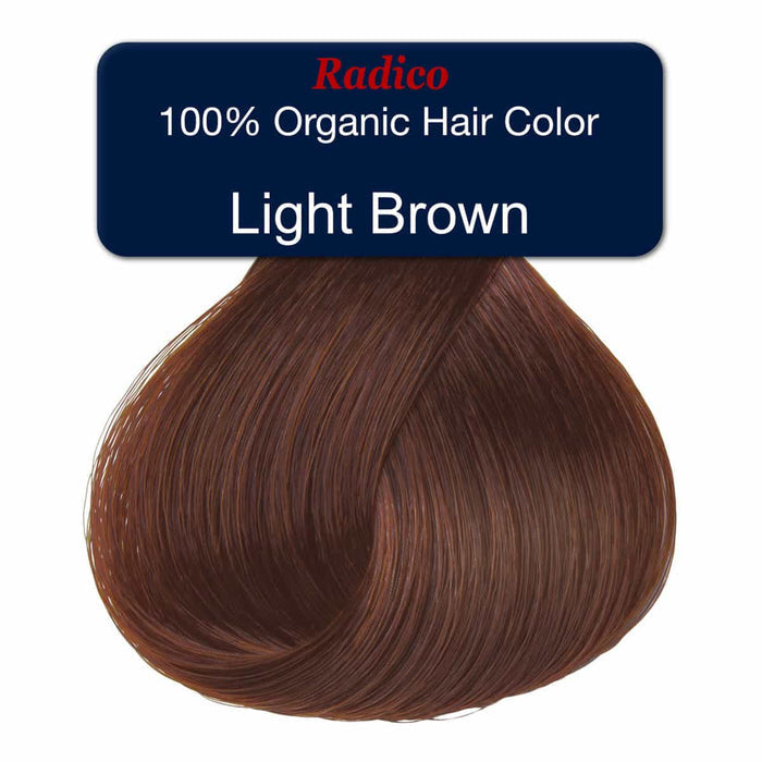 Light brown hair colour with Radico branding on a white background.