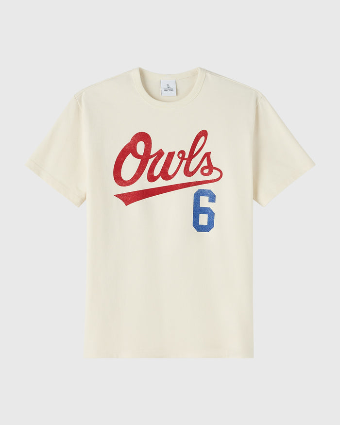 Owls Script Tee - Cream