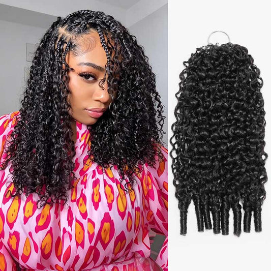 P3G5|QVR All Textures Natural Black Feather Crochet Human Hair 5 Packs 20-24 inches