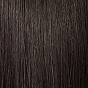 SENSATIONNEL 4x5 closure straight wig 12 inch dark brown straight hair texture close up for sleek styles