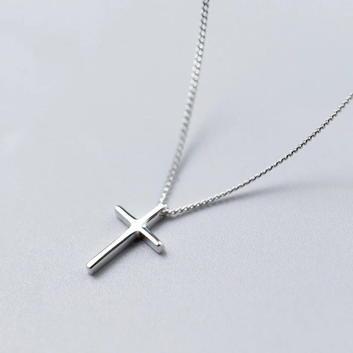 Perimade Dainty Silver Cross Necklace