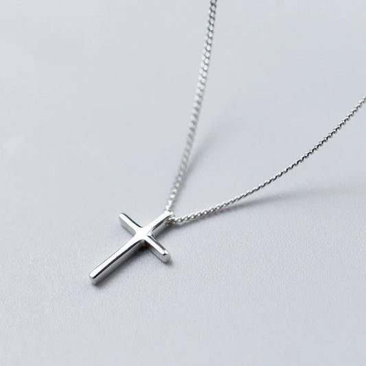 Perimade Dainty Silver Cross Necklace