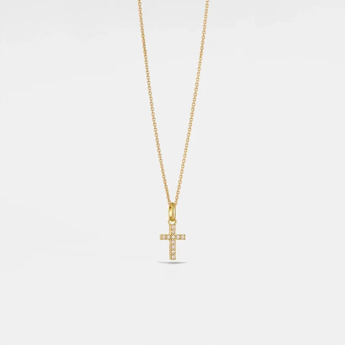 Perimade Gold CZ Cross Necklace