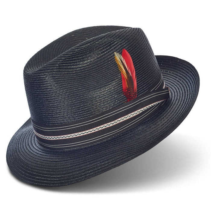 Pinzano Black oxford Milan Straw Hat