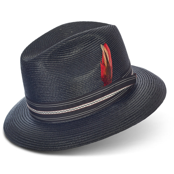 Pinzano Black oxford Milan Straw Hat