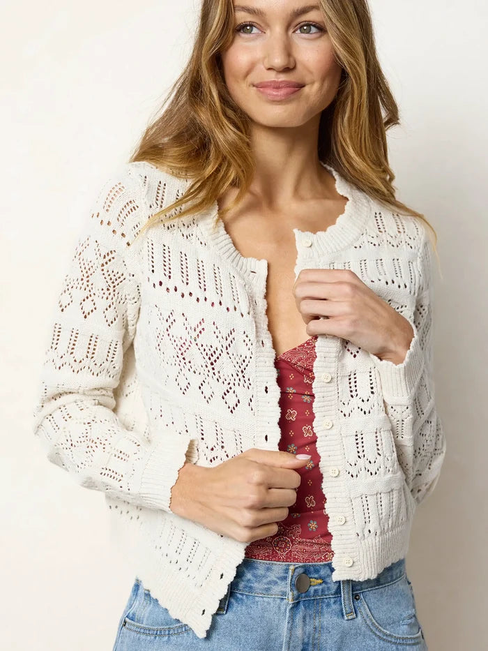 Your Everything Cardigan Sweater - Cream-view 3