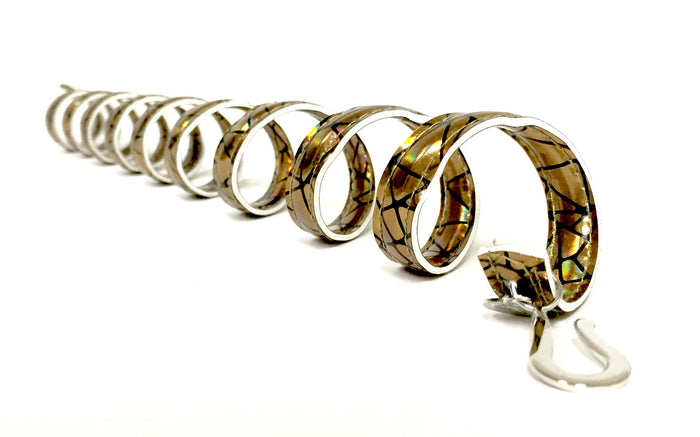 Ponytail Wrap – Gold Holographic 12" Adjustable Holder side view