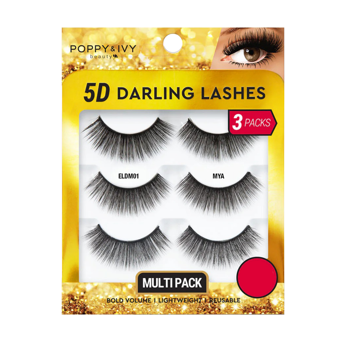 POPPY & IVY 5D Darling Lashes 3 Pairs #ELDM01 Mya