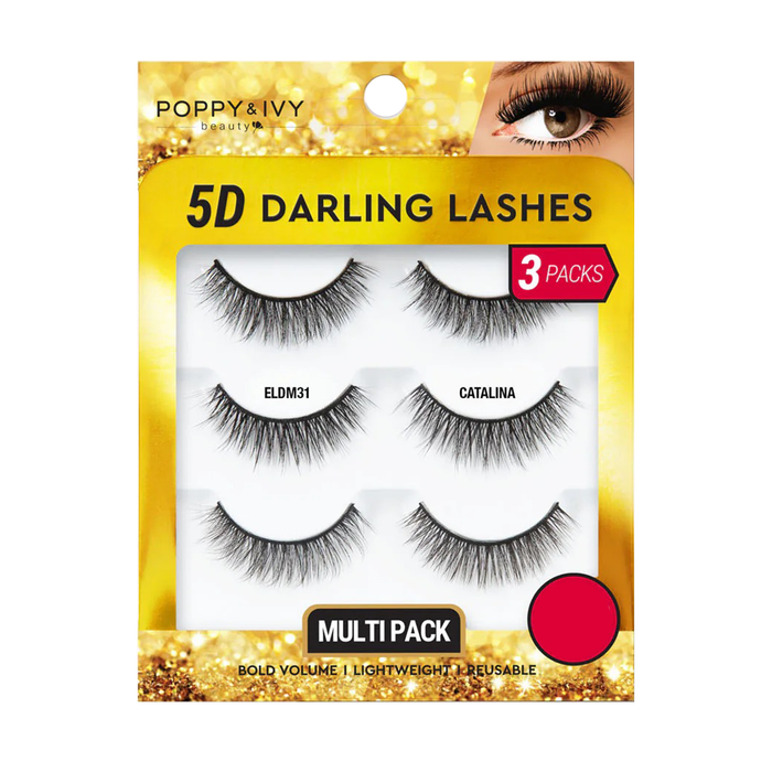 POPPY & IVY 5D Darling Lashes 3 Pairs #ELDM31 Catalina