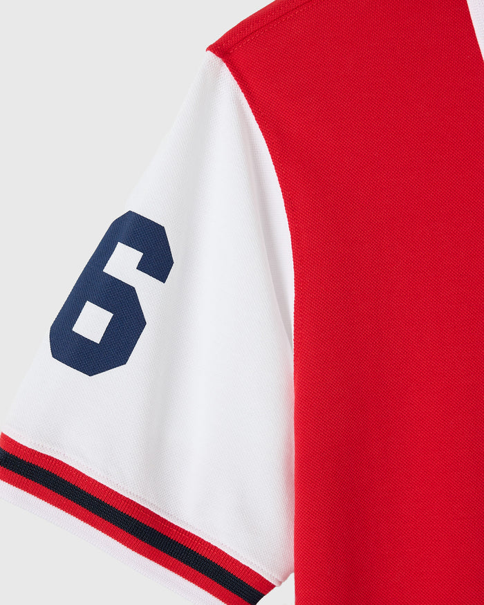 Quarter-Zip Short Sleeve Polo - Red