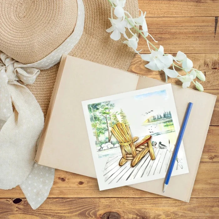 QUILLING CARD - Adirondack Lake