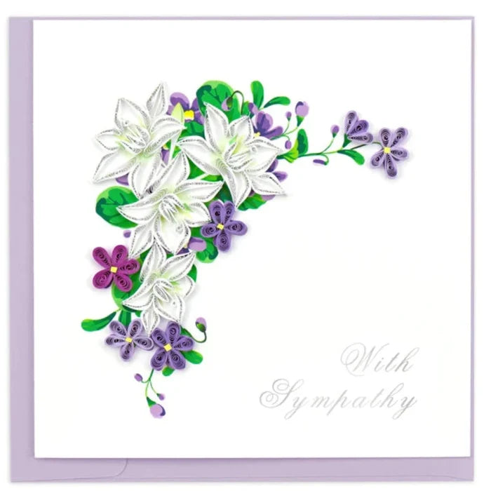 QUILLING CARD - Flower Sympathy