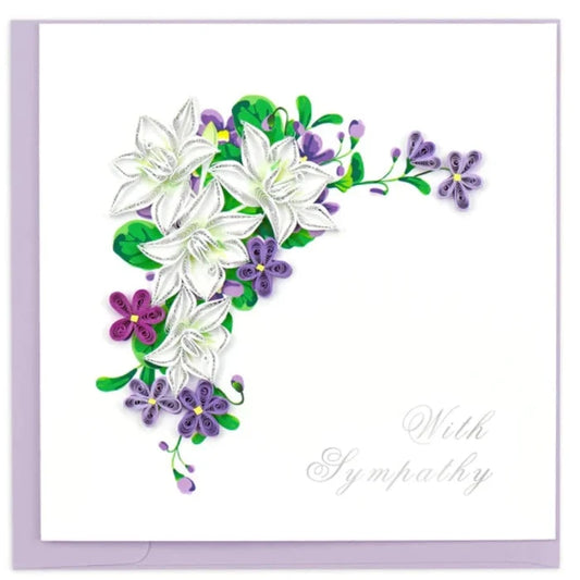 QUILLING CARD - Flower Sympathy