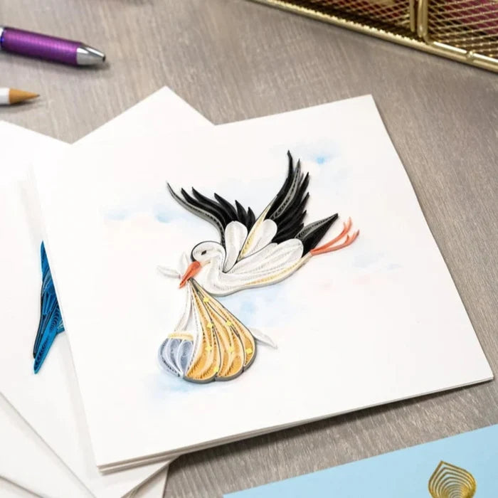 QUILLING CARD - Special Delivery Stork