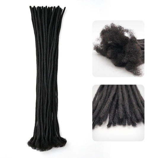QVR 0.4cm Handmade Thin Micro Locs Human Hair Dreadlock Extensions for Women