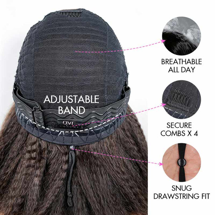 QVR 4C Edges Yaki Straight 9x6 Lace Short Bob Wigs Glueless Human Hair Wig
