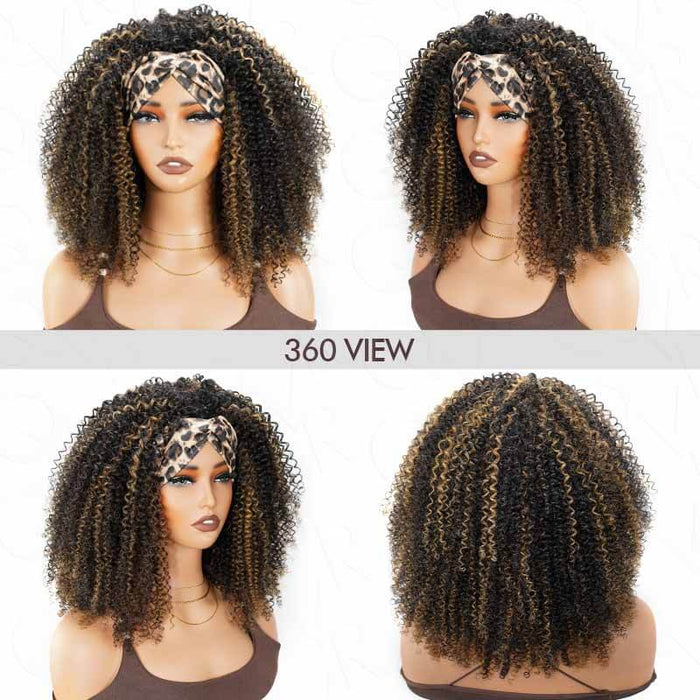 versatile half wigs kinky curly human hair wigs, natural looking