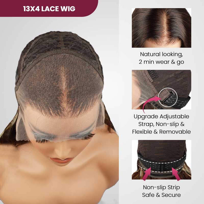 QVR P4/613 New Body Wave 13x4 Lace Front Wig Human Hair Wigs
