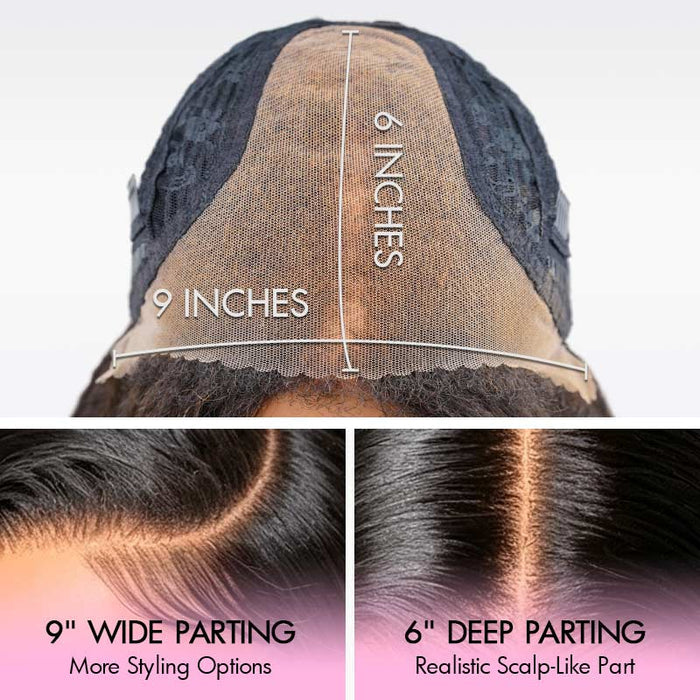 QVR Straight 9x6 Layered Short Human Hair Wig Wear and Go Glueless Bob Wig for Black Women