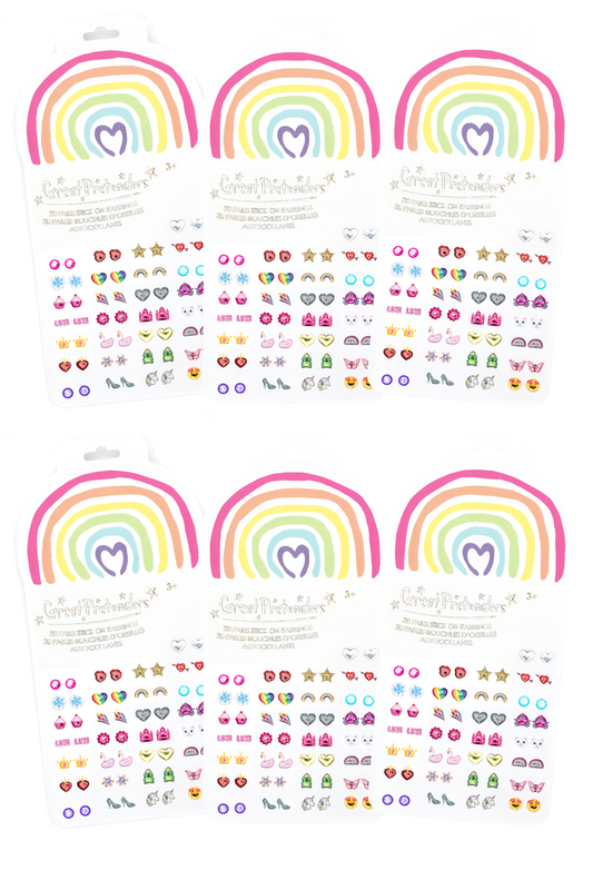 Rainbow Love Sticker Earrings 6pcs Bundle