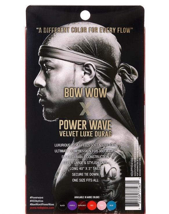 Red by Kiss Power Wave Velvet Luxe Durag - HDUPPV07 Gold - Palms Fashion Inc.