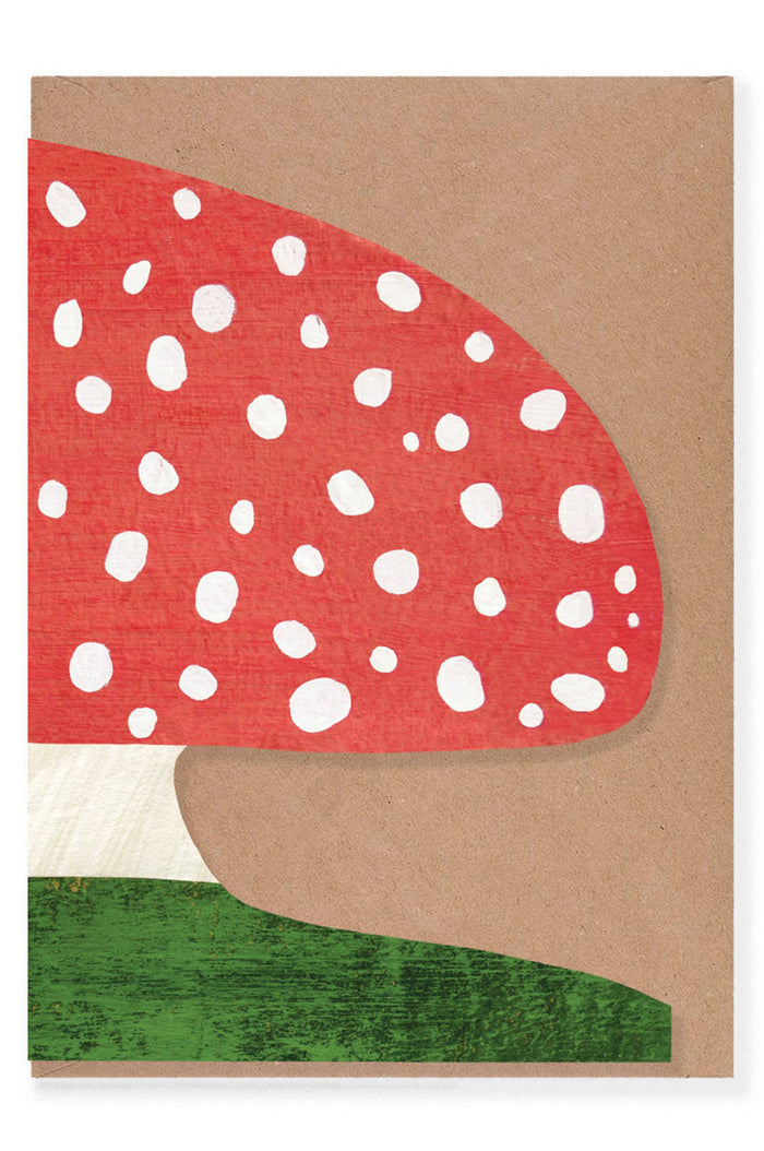 Red Mushroom Shaped Greeting Card