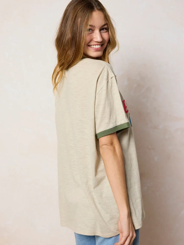 Ringer Oversized Tee Shirt - For The Best-view 4