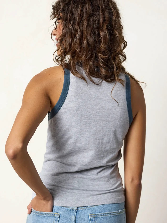 Ringer Tank Top - American Flag-view 3