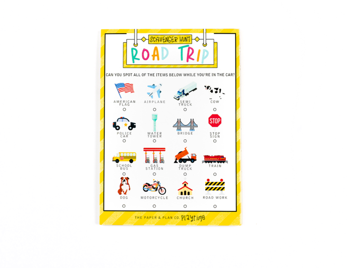 Road Trip Scavenger Hunt Pad Playtime Pad®