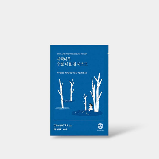 Round Lab Birch Juice Moisturizing Double Gel Mask (1 Sheet) قناع جل مزدوج مرطب بخلاصة عصير البتولا من راوند لاب - Princess Cosmetics Qatar
