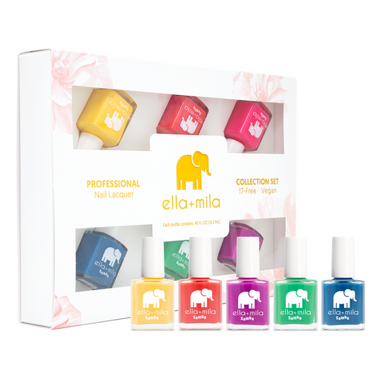 Samba Collection Set C 6-pack nail polish set in its gift box – ella+mila