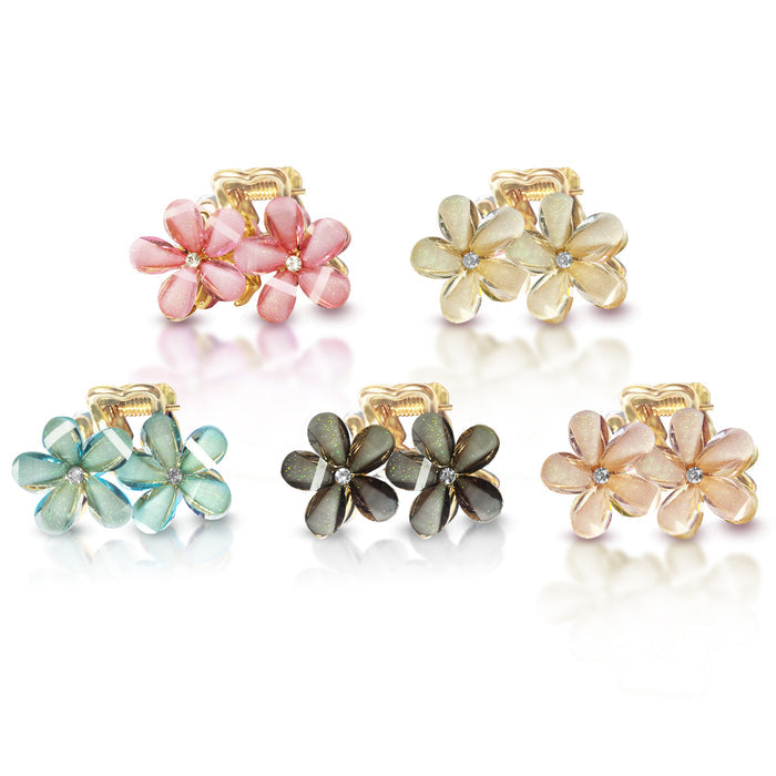 SANAS Rhinestone Flower Hair Clips Hair Accessories for Women