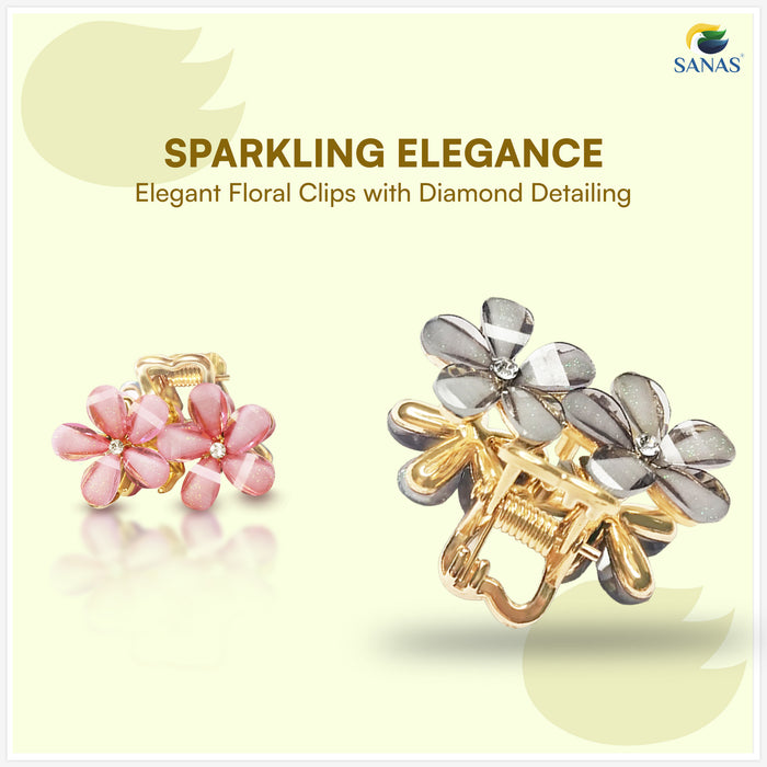 Floral Hair Accessories for Women with Strong Grip