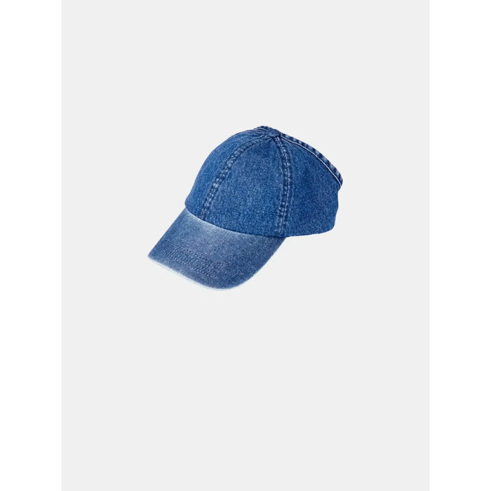 Satin Lined Backless Baseball Cap [Denim] #FH52