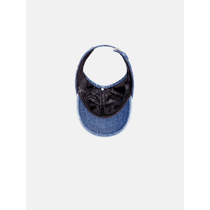 Satin Lined Backless Baseball Cap [Denim] #FH52