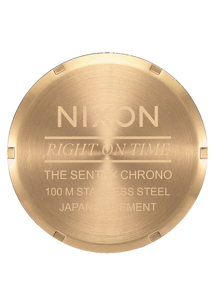 Sentry Chrono Leather - Gold / Indigo / Brown