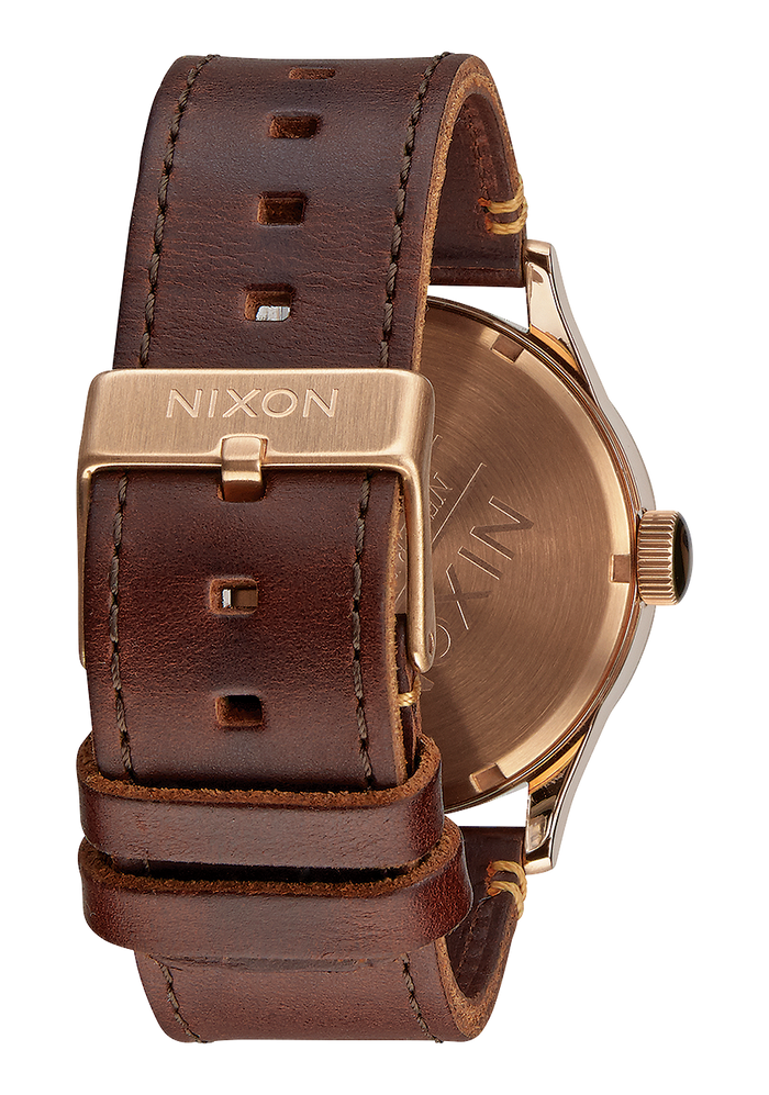 Sentry Leather - Rose Gold / Gunmetal / Brown